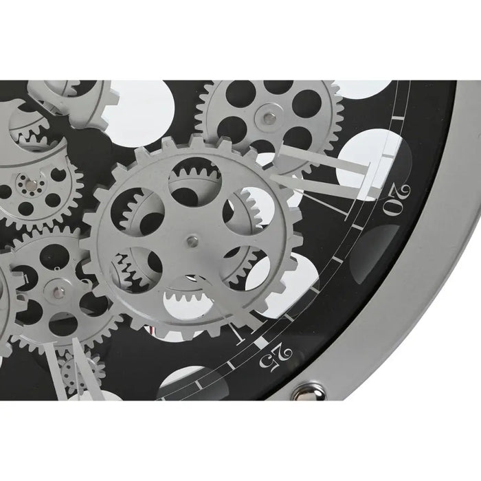 Wall Clock Home ESPRIT Black Silver Metal Crystal Gears 52 x 8,5 x 52 cm - Декорация и Осветление<<<Дом