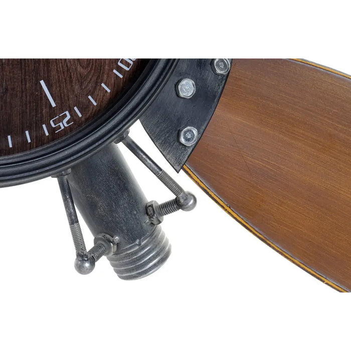 Wall Clock Home ESPRIT Brown Black Metal MDF Wood Vintage 121 x 7 x 106 cm - Декорация и Осветление<<<Дом