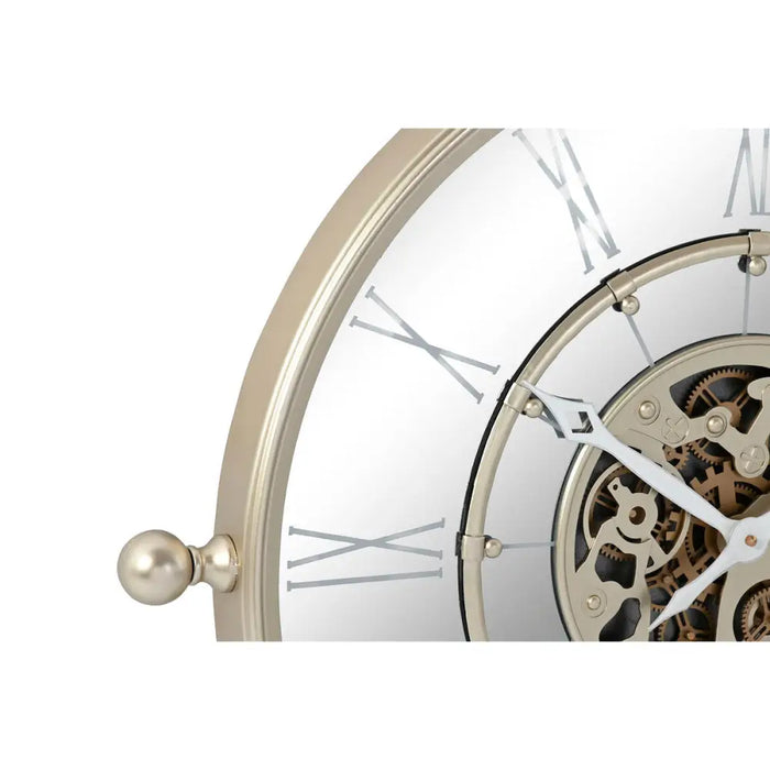 Wall Clock Home ESPRIT Champagne Iron Mirror 67 x 8 x 67 cm - Декорация и Осветление<<<Дом Градина<<<BigBuy&&&Стенни
