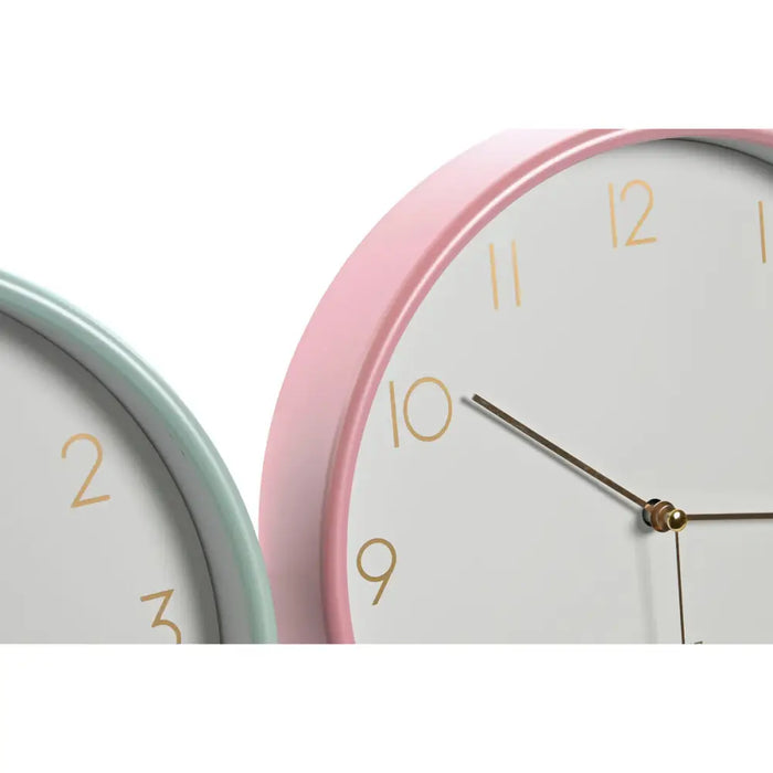 Wall Clock Home ESPRIT Coral Mint Lilac PVC 25,5 x 4,3 x 25,5 cm (3 Units) - Декорация и Осветление<<<Дом