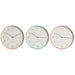 Wall Clock Home ESPRIT Coral Mint Lilac PVC 25,5 x 4,3 x 25,5 cm (3 Units) - Декорация и Осветление<<<Дом