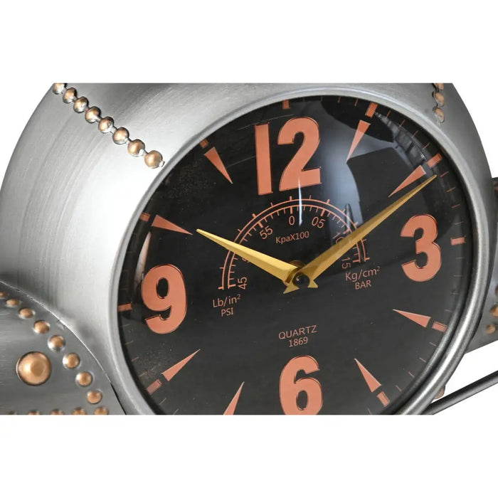Wall Clock Home ESPRIT Golden Silver Metal Aeroplane Vintage 114 x 11 x 40 cm - Декорация и Осветление<<<Дом