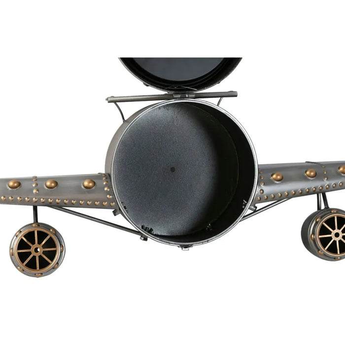 Wall Clock Home ESPRIT Golden Silver Metal Aeroplane Vintage 143 x 20 x 46 cm - Декорация и Осветление<<<Дом