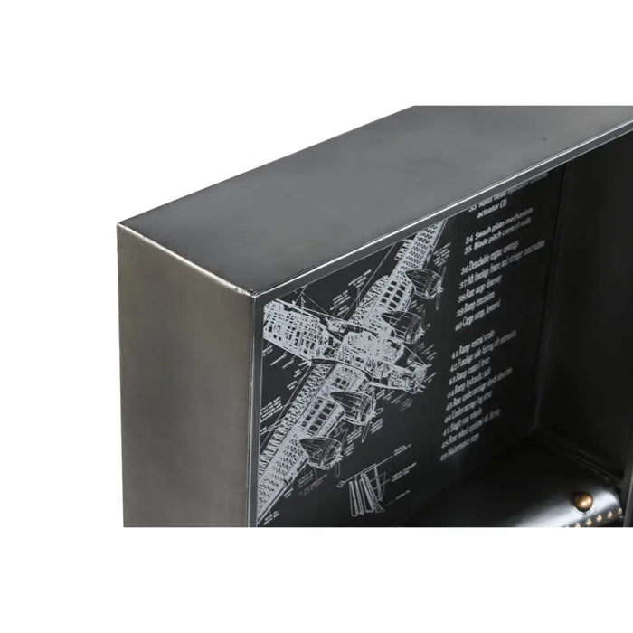 Wall Clock Home ESPRIT Golden Silver Metal Aeroplane Vintage 175 x 21 x 64 cm - Декорация и Осветление<<<Дом