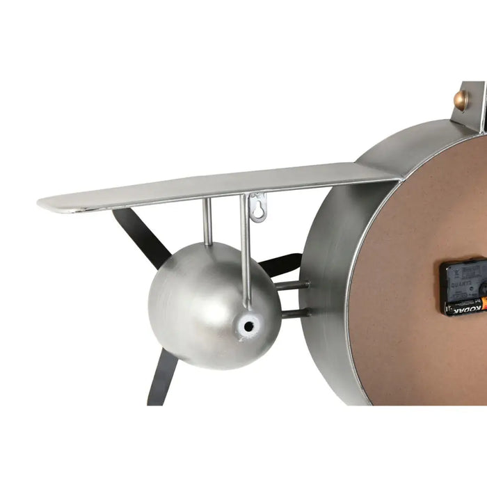 Wall Clock Home ESPRIT Golden Silver Metal Aeroplane Vintage 87 x 17 x 52,5 cm - Декорация и Осветление<<<Дом