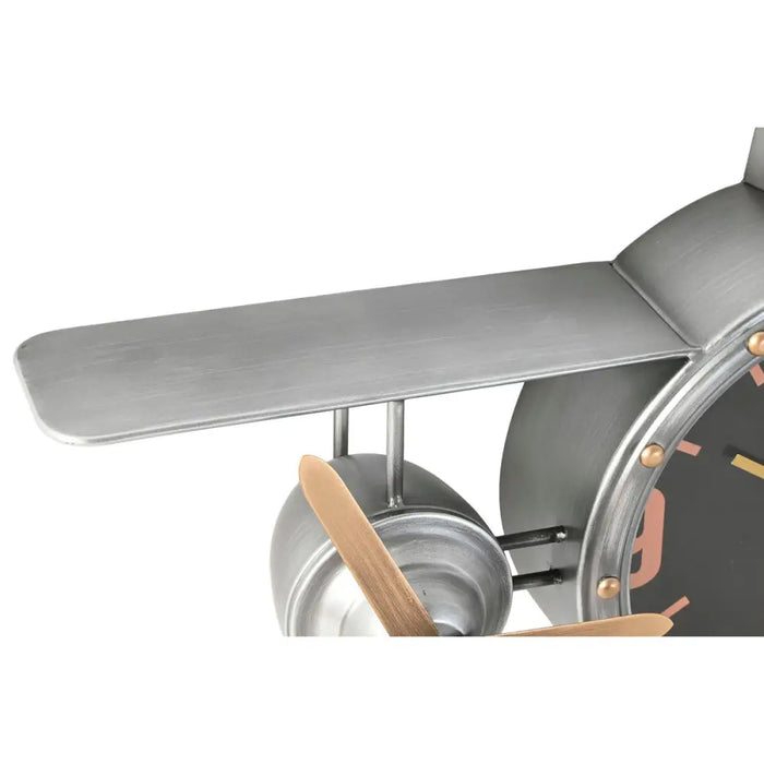 Wall Clock Home ESPRIT Golden Silver Metal Aeroplane Vintage 87 x 17 x 52,5 cm - Декорация и Осветление<<<Дом