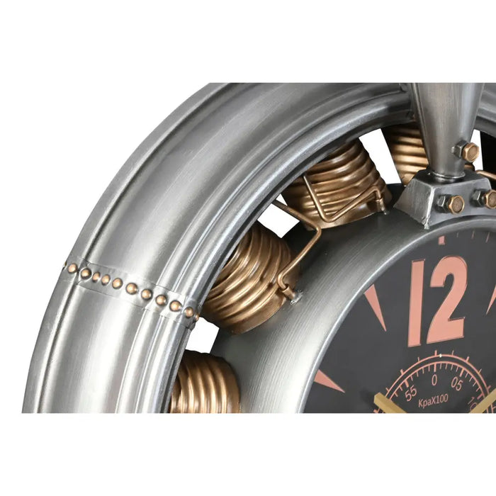 Wall Clock Home ESPRIT Golden Silver PVC Metal Helices Vintage 133 x 24 x 120 cm - Декорация и Осветление<<<Дом