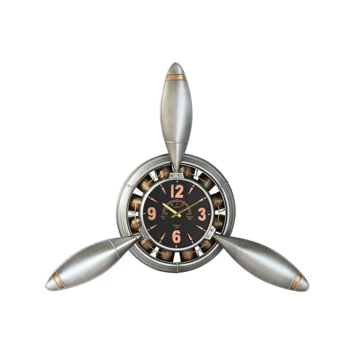 Wall Clock Home ESPRIT Golden Silver PVC Metal Helices Vintage 133 x 24 x 120 cm - Декорация и Осветление<<<Дом
