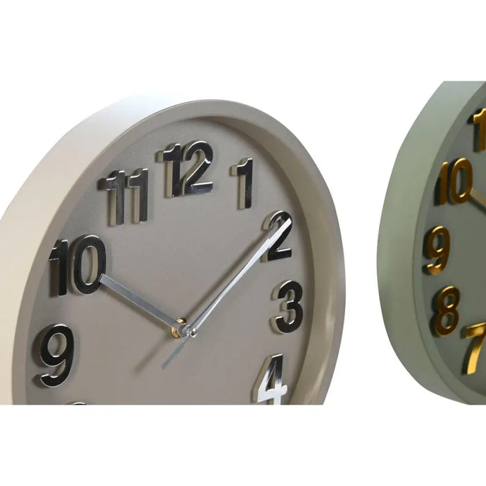 Wall Clock Home ESPRIT Green Grey PVC Urban 30 x 4 x 30 cm (2 Units) - Декорация и Осветление<<<Дом