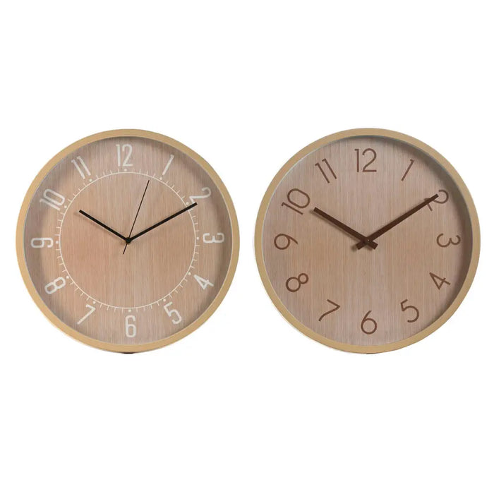 Wall Clock Home ESPRIT Natural PVC 40 x 4 x 40 cm (2 Units) - Декорация и Осветление<<<Дом Градина<<<BigBuy&&&Стенни