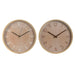 Wall Clock Home ESPRIT Natural PVC 40 x 4 x 40 cm (2 Units) - Декорация и Осветление<<<Дом Градина<<<BigBuy&&&Стенни