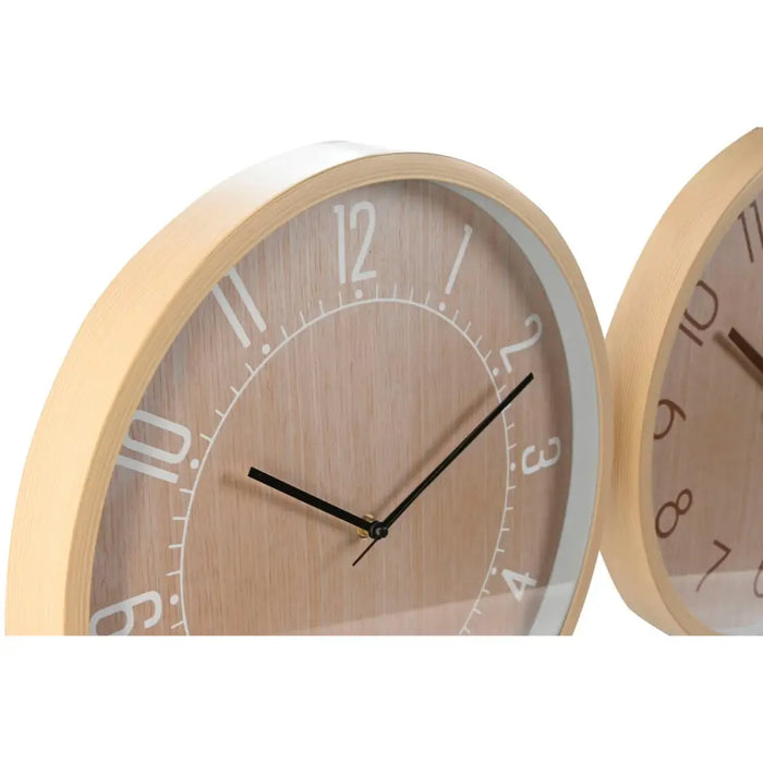 Wall Clock Home ESPRIT Natural PVC 40 x 4 x 40 cm (2 Units) - Декорация и Осветление<<<Дом Градина<<<BigBuy&&&Стенни