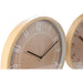 Wall Clock Home ESPRIT Natural PVC 40 x 4 x 40 cm (2 Units) - Декорация и Осветление<<<Дом Градина<<<BigBuy&&&Стенни