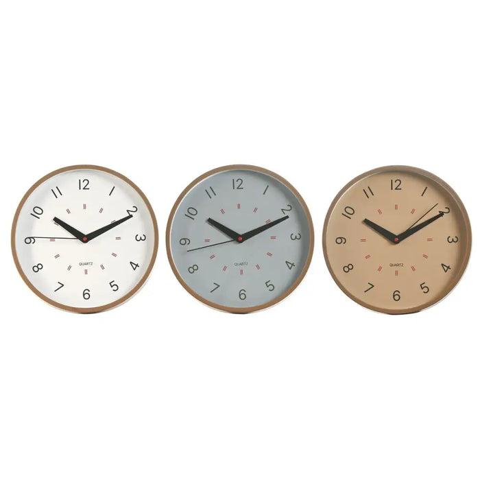 Wall Clock Home ESPRIT White Beige Grey PVC 30 x 4 x 30 cm (3 Units) - Декорация и Осветление<<<Дом