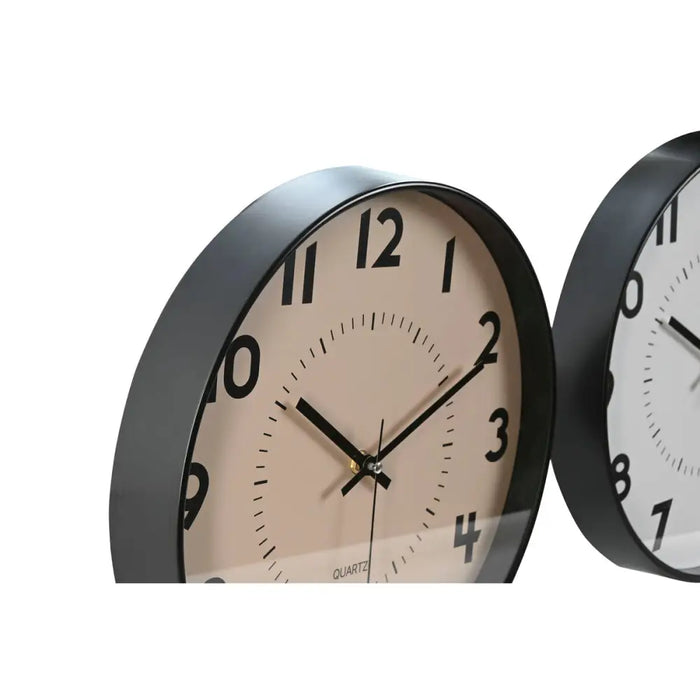 Wall Clock Home ESPRIT White Beige PVC 30 x 4 x 30 cm (2 Units) - Декорация и Осветление<<<Дом