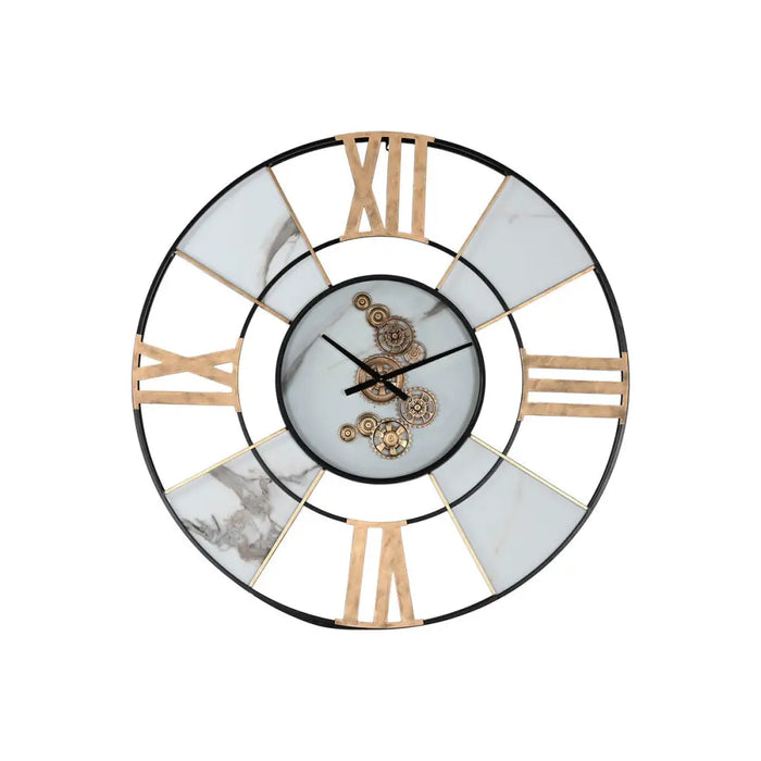 Wall Clock Home ESPRIT White Black Golden Metal 142 X 9 X 142 cm - Декорация и Осветление<<<Дом
