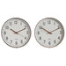 Wall Clock Home ESPRIT White Brown Natural PVC 30 x 4 x 30 cm (2 Units) - Декорация и Осветление<<<Дом