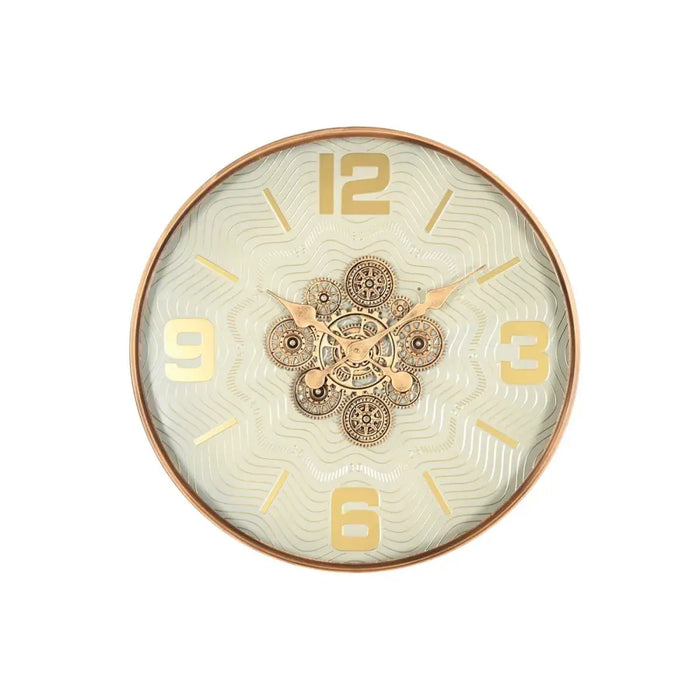 Wall Clock Home ESPRIT White Golden Metal Crystal Scandi 60 x 8 x 60 cm - Декорация и Осветление<<<Дом