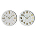 Wall Clock Home ESPRIT White Golden PVC 30 x 4 x 30 cm (2 Units) - Декорация и Осветление<<<Дом