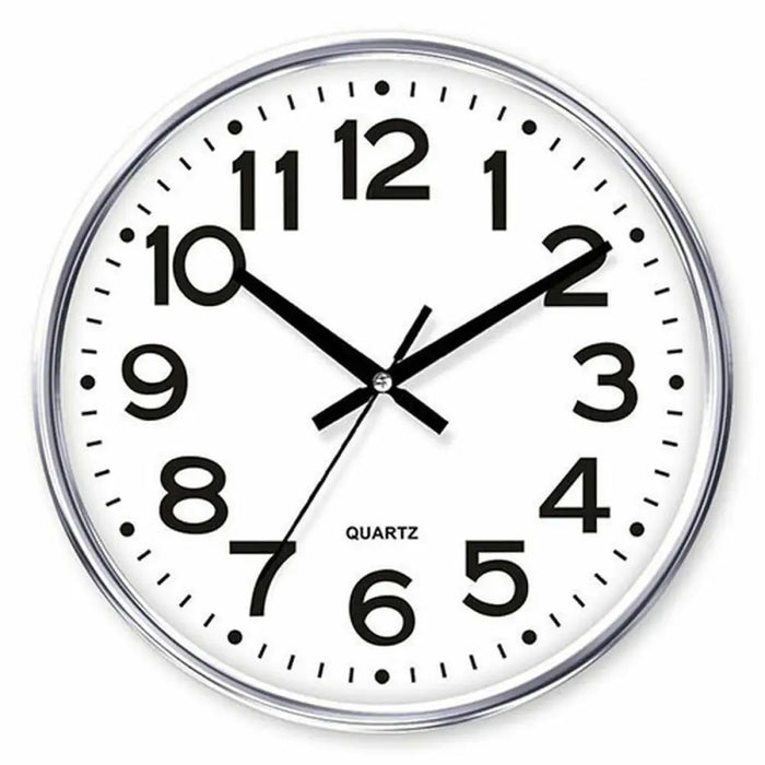 Wall Clock Timemark Silver 34 x 34 cm - Декорация и Осветление<<<Дом Градина<<<BigBuy&&&Стенни часовници и