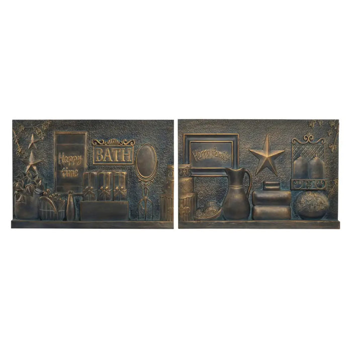 Wall Decoration DKD Home Decor Copper 60 x 4 x 40 cm (2 Units) (2 pcs) - Декорация и Осветление<<<Дом