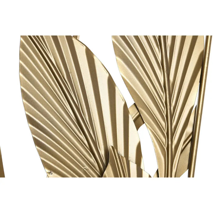Wall Decoration DKD Home Decor Golden Tropical Leaf of a plant 80 x 2 x 80 cm - Декорация и Осветление<<<Дом