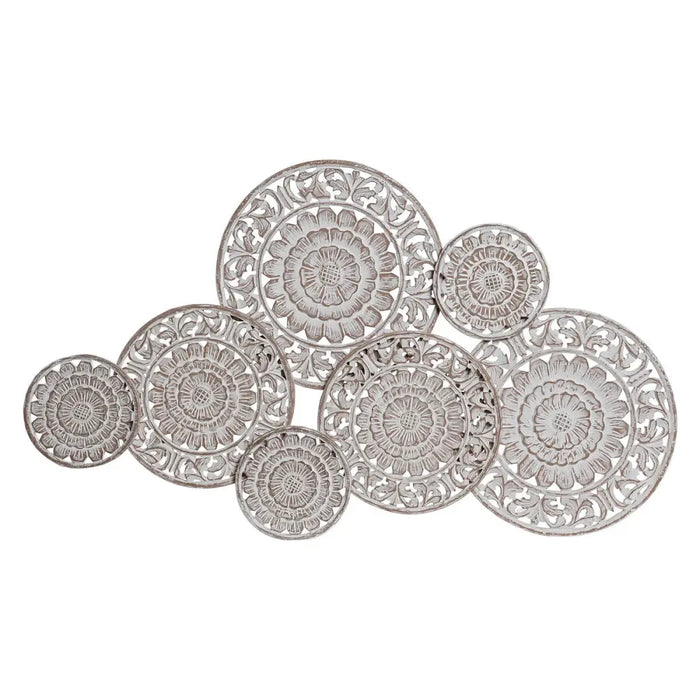 Wall Decoration DKD Home Decor Mango wood Tropical Circles (108 x 3,5 x 64 cm) - Декорация и Осветление<<<Дом