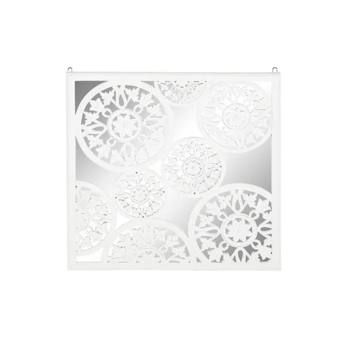 Wall Decoration DKD Home Decor Mirror White MDF Wood (90 x 1,5 x 90 cm) - Декорация и Осветление<<<Дом
