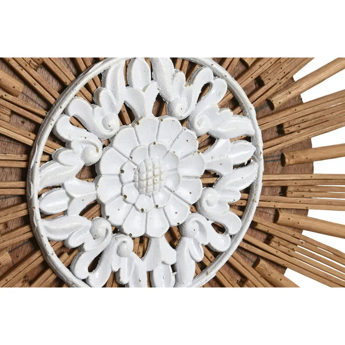Wall Decoration DKD Home Decor White Brown Natural Urban 70 x 1.5 x 70 cm 70 x 1,5 x 70 cm 73 x 1,5 x 73 cm - Декорация