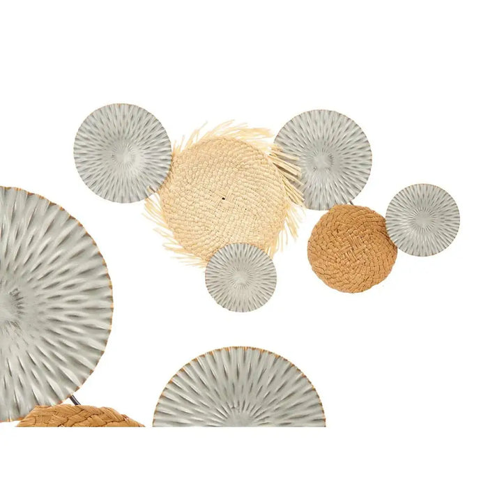 Wall Decoration Gift Decor Brown Grey Metal 76,8 x 4,4 x 50,2 cm (4 Units) - Декорация и Осветление<<<Дом