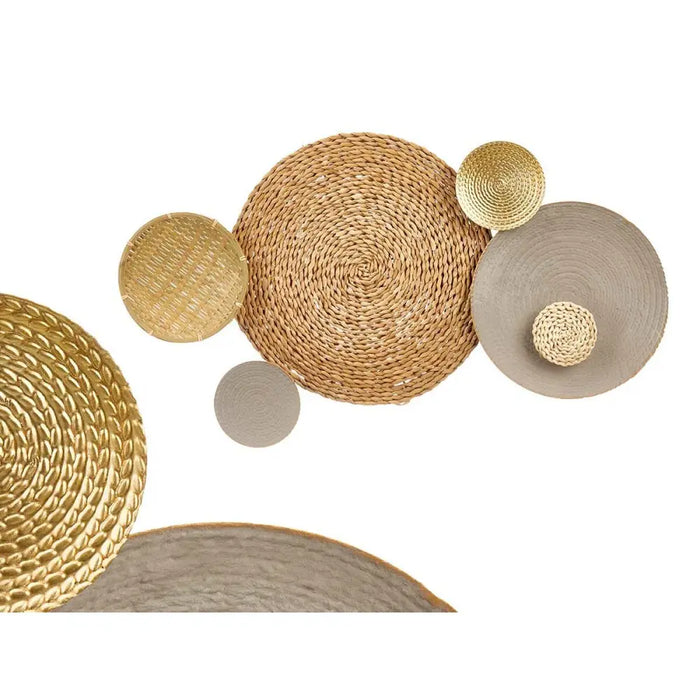 Wall Decoration Gift Decor Brown Grey Metal 88,9 x 7 x 50 cm (2 Units) - Декорация и Осветление<<<Дом