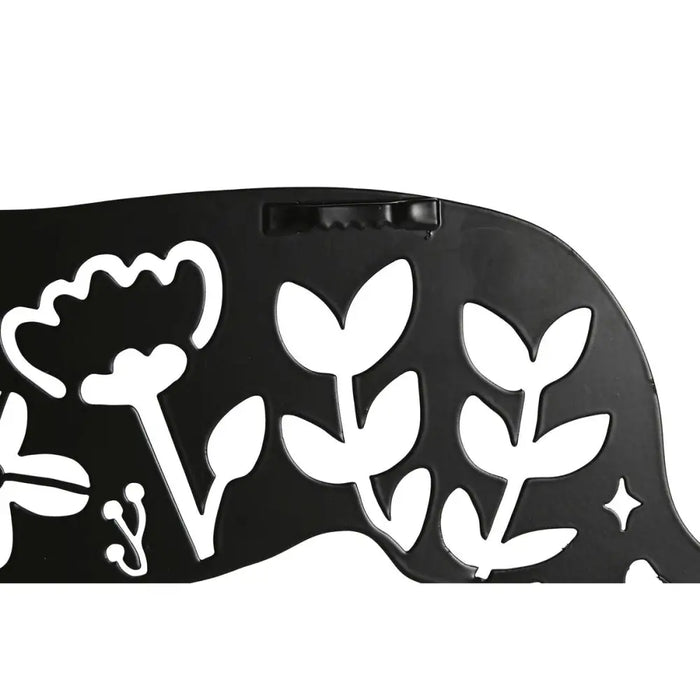 Wall Decoration Home ESPRIT Black Dog 40 x 1 x 33 cm (4 Units) - Декорация и Осветление<<<Дом Градина<<<BigBuy&&&Други