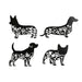 Wall Decoration Home ESPRIT Black Dog 40 x 1 x 33 cm (4 Units) - Декорация и Осветление<<<Дом Градина<<<BigBuy&&&Други