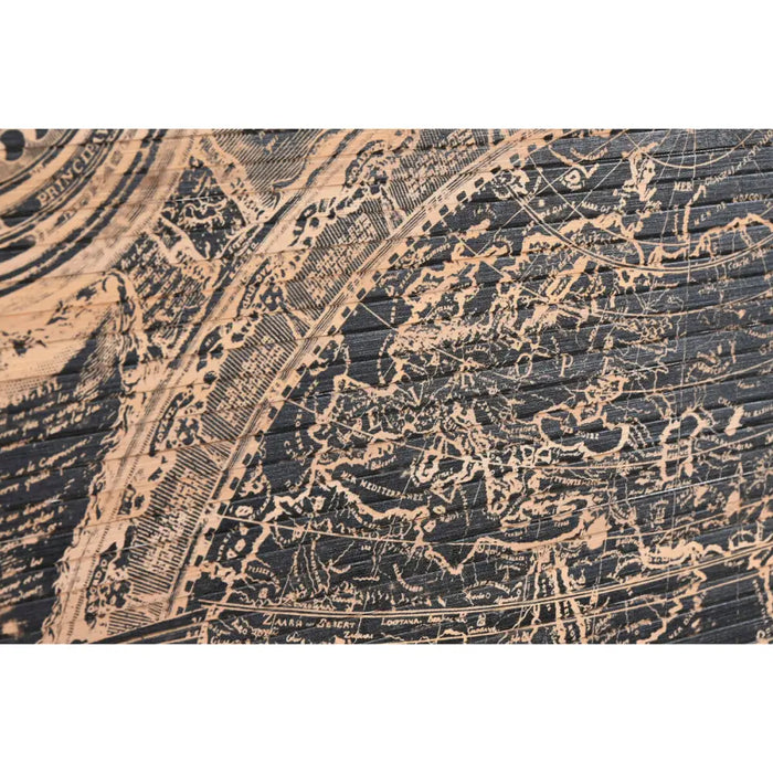 Wall Decoration Home ESPRIT Black Natural World Map 149 x 2 x 105 cm - Декорация и Осветление<<<Дом