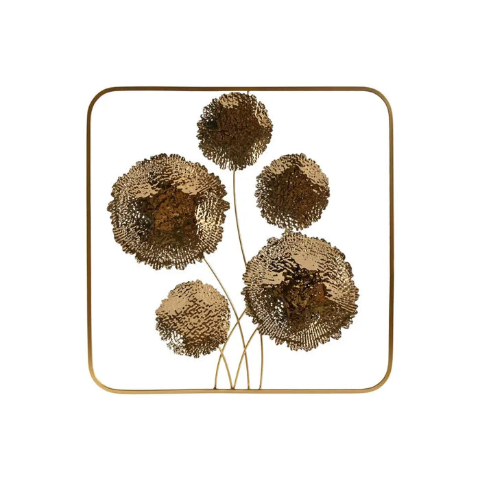 Wall Decoration Home ESPRIT Golden Flower 50 x 5 x 50 cm - Декорация и Осветление<<<Дом Градина<<<BigBuy&&&Други