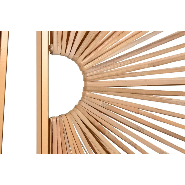 Wall Decoration Home ESPRIT Golden Natural 50 x 2 x 100 cm (2 Pieces) - Декорация и Осветление<<<Дом