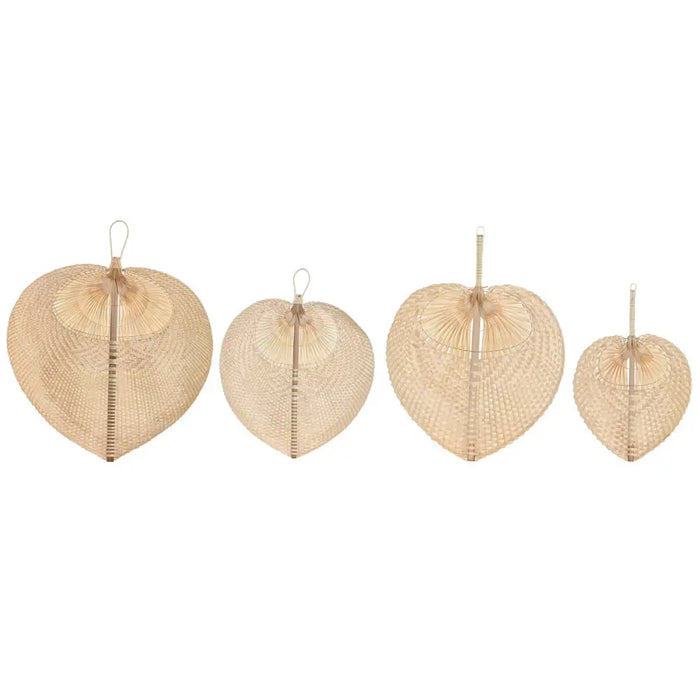 Wall Decoration Home ESPRIT Light brown Natural Fan Tropical (4 Pieces) - Декорация и Осветление<<<Дом
