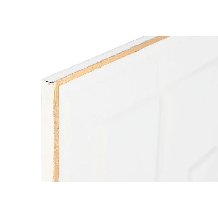 Wall Decoration Home ESPRIT White Golden Abstract 72,7 x 2,5 x 100,5 cm (2 Units) - Декорация и Осветление<<<Дом