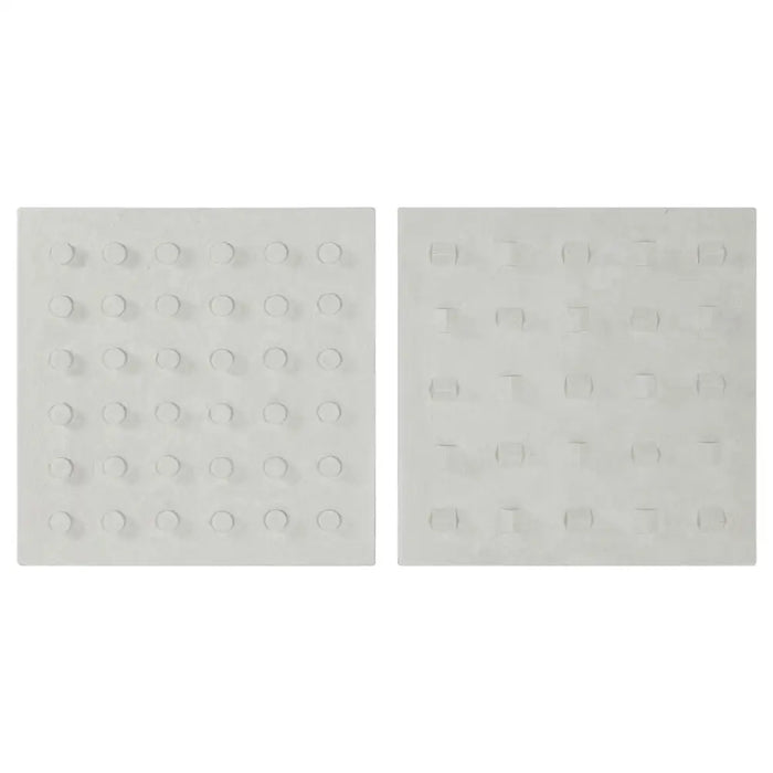 Wall Decoration Home ESPRIT White MDF Wood Modern 80 x 6,5 x 80 cm - Декорация и Осветление<<<Дом
