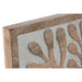 Wall Decoration Home ESPRIT White Natural Floral 60 x 2,5 x 60 cm (4 Pieces) - Декорация и Осветление<<<Дом