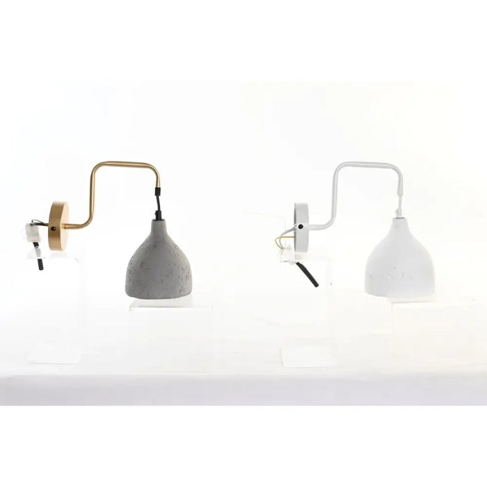 Wall Lamp DKD Home Decor 14 x 27 x 26 cm Metal Cement Dark grey 220 V 50 W Modern (2 Units) - Декорация и