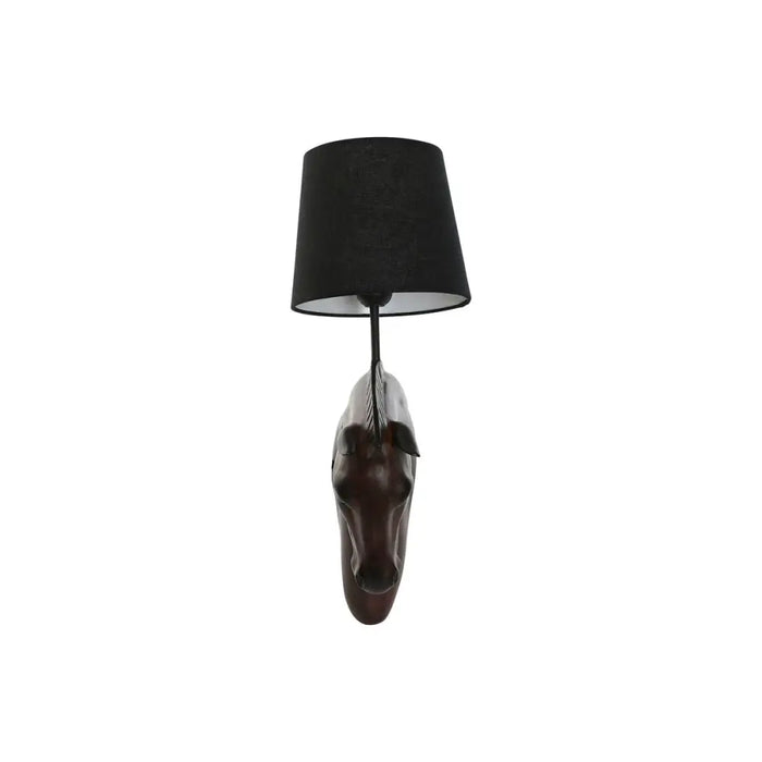 Wall Lamp Home ESPRIT Black Dark brown Colonial Horse 220 V 18 x 21,5 x 50,5 cm (2 Units) - Декорация и
