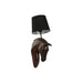 Wall Lamp Home ESPRIT Black Dark brown Colonial Horse 220 V 18 x 21,5 x 50,5 cm (2 Units) - Декорация и