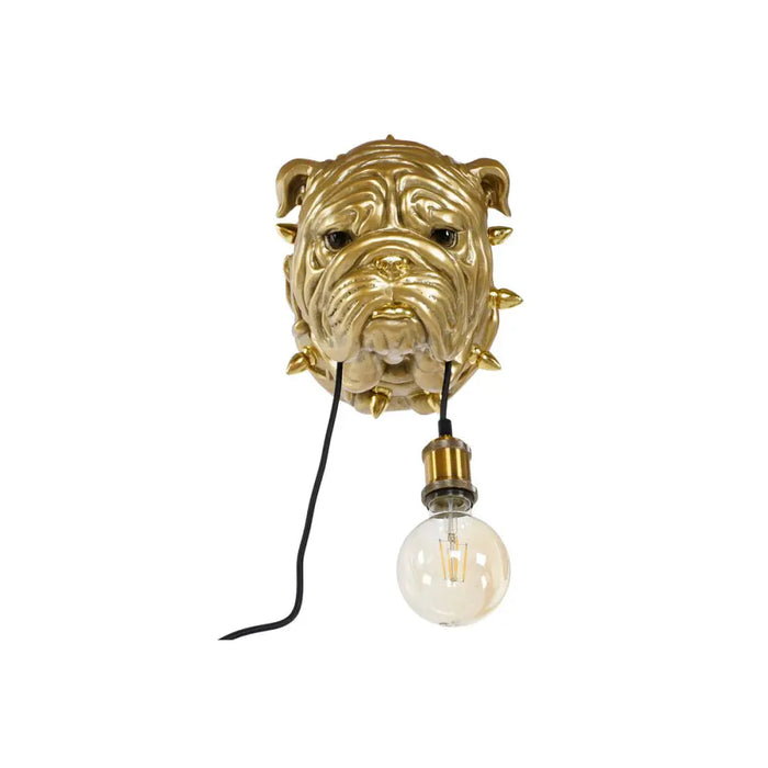 Wall Lamp Home ESPRIT Golden Resin 50 W Modern Bulldog 220 V 25 x 23 x 29 cm - Декорация и Осветление<<<Дом