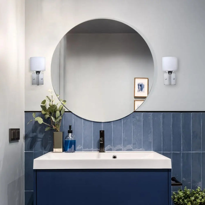 Wall Light Activejet AJE-MIRA 1P White Silver Metal 40 W 23 x 21,5 x 11,5 cm (1 Piece) - Лампи<<<Декорация и