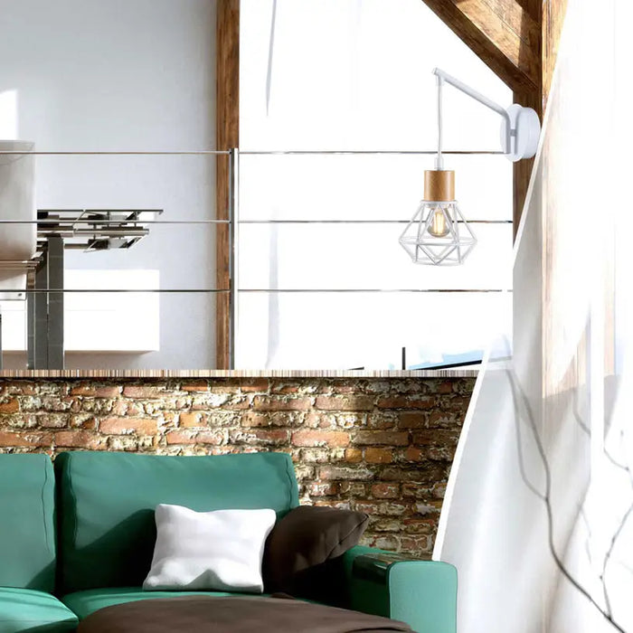 WALL LIGHT E27 WHITE VIVALUX FRODO - Спотове<<<Вътрешно осветление<<<Мебели и интериор<<<Praktiker&&&Спотове<<<Вътрешно