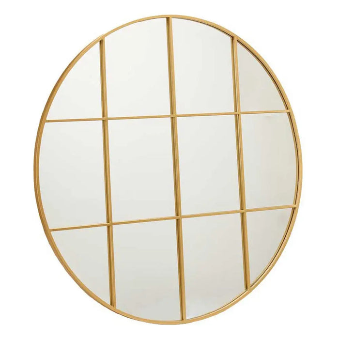 Wall mirror Circular Golden Metal (100 x 2,5 x 100 cm) - Декорация и Осветление<<<Дом
