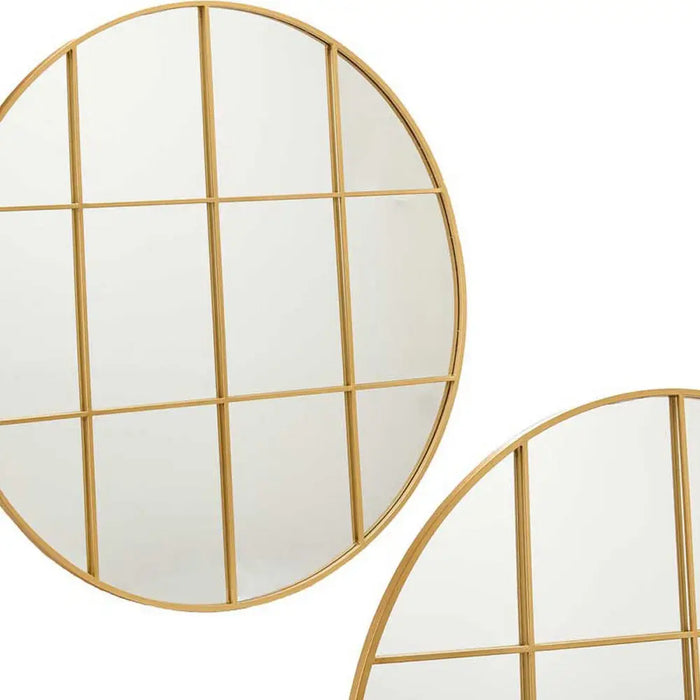 Wall mirror Circular Golden Metal (100 x 2,5 x 100 cm) - Декорация и Осветление<<<Дом