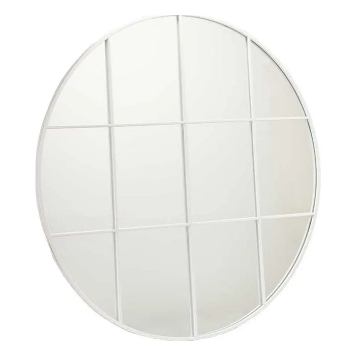 Wall mirror Circular Metal White (100 x 2,5 x 100 cm) - Декорация и Осветление<<<Дом