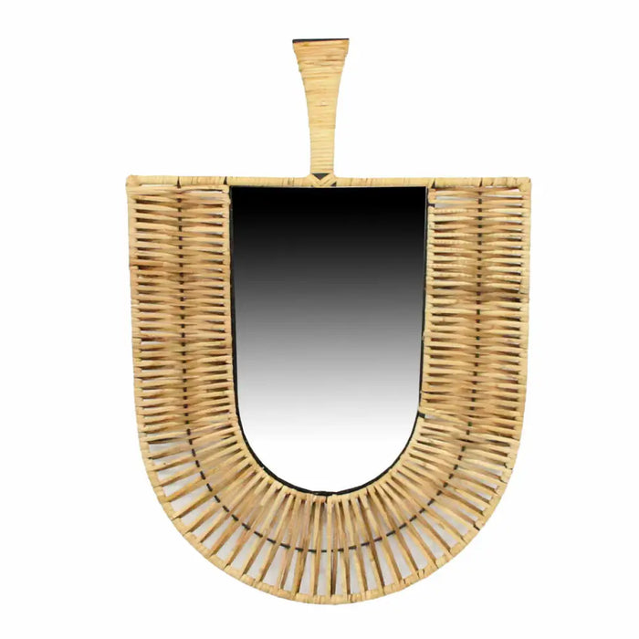 Wall mirror DKD Home Decor Brown Natural Fan Tropical 50 x 2,5 x 72 cm 52 x 2,5 x 72 cm - Декорация и Осветление<<<Дом